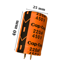 Tụ Lọc Nguồn 220uF 450V DC tụ hóa Cap-Top mới
