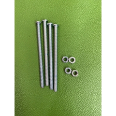 Bulong ốc vít 5ly + tán, ốc vít tán m5 bắt tanpo biến áp (phi 5mm dài 5cm, 6cm, 7cm, 8cm) Combo 4 con