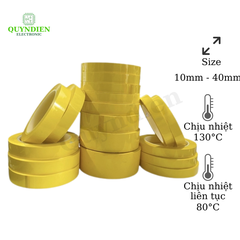 Băng dính quấn biến áp xung - Băng dính chịu nhiệt màu vàng Nhiều Size