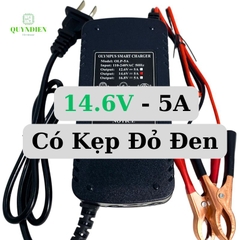 Bộ Sạc Pin Sắt Olympus 4S 14.6V-5A Kẹp Đỏ Đen