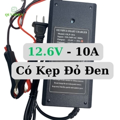 Bộ Sạc Pin Olympus 3S 12.6V-10A Kẹp Đỏ Đen