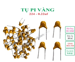 Tụ pi vàng 224 - 0.22uf - 50v