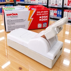Cầu Dao Đế Sứ 1 Pha 2P 600V Cực Đúc SOPOKA