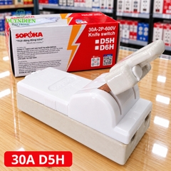 Cầu Dao Đế Sứ 1 Pha 2P 600V Cực Đúc SOPOKA