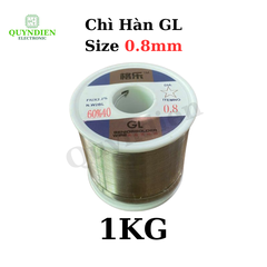 Chì Hàn GL Nhẹ Lửa 0.8mm – Thiếc Hàn Cao Cấp Loại 1 | Cuộn 100g – 1KG