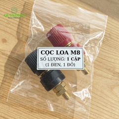 Cọc Đồng M8 Nắp Nhựa Đỏ Đen