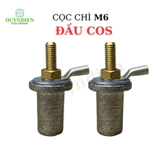 Cọc Chì M6 Đầu Cos – Cọc Cắm Ắc Quy Chì Axit, Đầu Nối Ren Đồng Chống Oxy Hóa