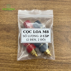 Cặp Jack loa JS555 Cọc Đồng NẮP NHỰA Đỏ Đen trục 8mm