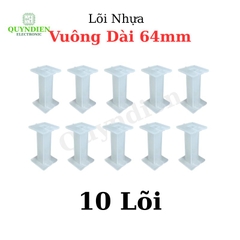 Lõi Nhựa Vuông Dài 64mm Quấn Cuộn Cảm Phân Tần Loa - Màu Trắng Trong