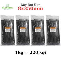 Dây Rút Nhựa 8x350mm Màu Đen