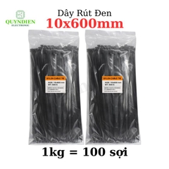 Dây Rút Nhựa 10x600mm Màu Đen