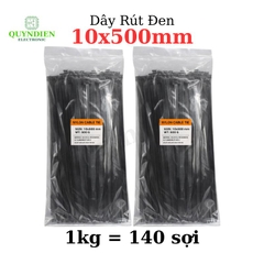 Dây Rút Nhựa 10x500mm Màu Đen