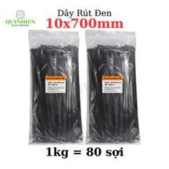 Dây Rút Nhựa 10x700mm Màu Đen