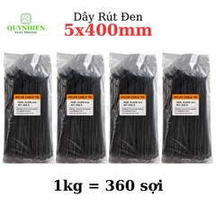Dây Rút Nhựa 5x400mm Màu Đen