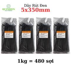 Dây Rút Nhựa 5x350mm Màu Đen