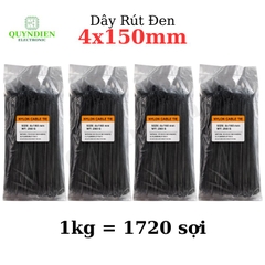 Dây Rút Nhựa 4x150mm Màu Đen