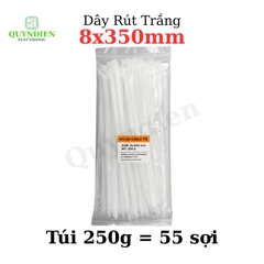 Dây Rút Nhựa 8x350mm Màu Trắng