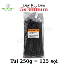 Dây Rút Nhựa 5x300mm Màu Đen