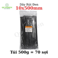 Dây Rút Nhựa 10x500mm Màu Đen