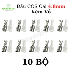 Đầu Cos Cái 4.8mm Kèm Vỏ Bọc - Túi 10 Bộ