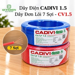 Dây điện CADIVI đơn Lõi 7 Sợi CV1.5
