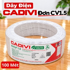 Dây điện CADIVI đơn Lõi 7 Sợi CV1.5