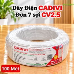 Dây điện CADIVI đơn Lõi 7 Sợi CV2.5