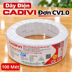 Dây điện CADIVI đơn 7 Sợi CV1.0