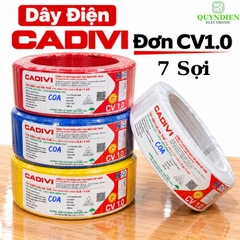 Dây điện CADIVI đơn 7 Sợi CV1.0