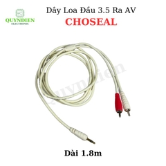 Dây Loa 1 Đầu 3.5 Ra 2 AV Loại Xịn Chống Nhiễu CHOSEALAQ5215 Dài 1.8m