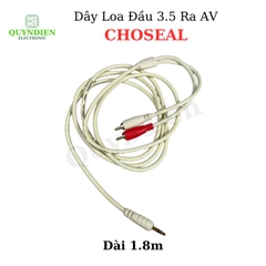 Dây Loa 1 Đầu 3.5 Ra 2 AV Loại Xịn Chống Nhiễu CHOSEALAQ5215 Dài 1.8m