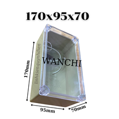 Hộp Nhựa Điện Tử 170x95x70mm – Màu Trắng, Nắp Trong Suốt WANCHI
