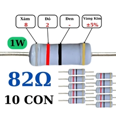 Điện Trở dây màng Carbon 1W 5% nhiều trỉ số từ 2.2R đến 100K