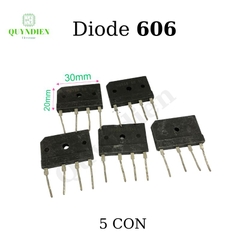 Diode Cầu Dẹp 606 - 10A 1000V ̣hàng tháo máy