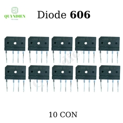 Diode Cầu Dẹp 606 - 10A 1000V ̣hàng tháo máy