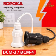 Đuôi đèn chịu mưa ngoài trời ren Xoán E27 SOPOKA