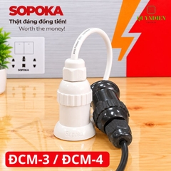 Đuôi đèn chịu mưa ngoài trời ren Xoán E27 SOPOKA
