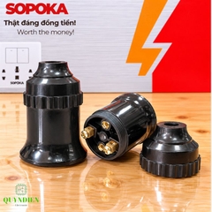 Đuôi bóng đèn ren vặn xoáy E27 loe trong nhà SOPOKA