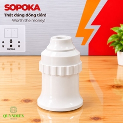 Đuôi bóng đèn ren vặn xoáy E27 loe trong nhà SOPOKA