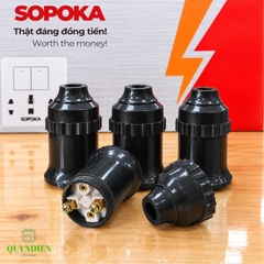 Đuôi bóng đèn ren vặn xoáy E27 loe trong nhà SOPOKA