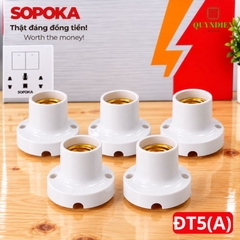 Đuôi Đèn Thẳng Lắp Trần Ren Vặn Xoáy E27 ĐT5A SOPOKA
