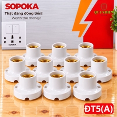 Đuôi Đèn Thẳng Lắp Trần Ren Vặn Xoáy E27 ĐT5A SOPOKA