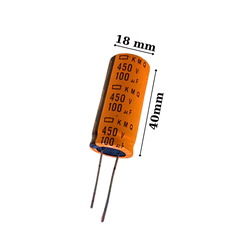 Tụ Lọc Nguồn 100uf 450V DC màu cam tụ hóa mới