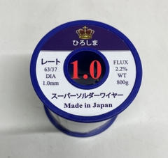 Chì hàn Thiếc hàn Japan Nhật Bản - Hirosima nhẹ lửa Size 1.0m Cuồn 800g (cả lô nhựa)