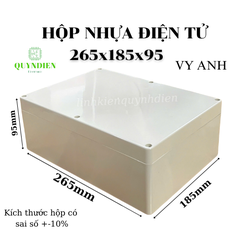 Hộp Vy Anh 265x185x95mm Màu Trắng Nắp Đục