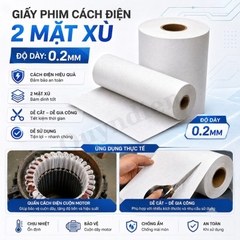 Giấy Phim Cách Điện Trắng 2 Mặt Xù Dày 0.2mm