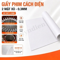Giấy Phim Cách Điện Trắng 2 Mặt Xù Dày 0.3mm