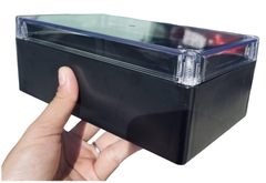 Hộp Nhựa chống nước ABS 200x120x75mm Wanchi, màu đen nắp trong