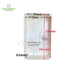 Hộp nhựa ABS điện tử 200x120x80mm màu Trắng nắp Trong Vy Anh
