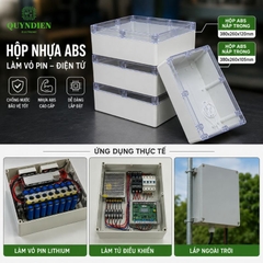 Hộp Nhựa ABS Chống nước WANCHI 380x260x120mm Màu Trắng Nắp Trong